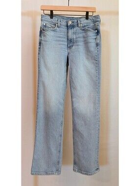 AYR The Roadie High Rise Straight Leg Denim Jeans Womens 28L Blue Light Wash